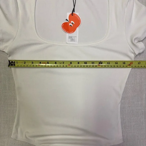 Cider Women’s XL White Thong Bodysuit NWT Ribbed Snap Crotch Summer Sexy - Picture 8 of 9